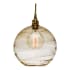Optic Amber Glass with Gilded Brass Finish